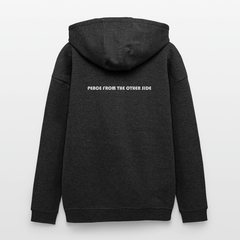 "Peace From The Other Side" (Oversized Unisex Hoodie) - charcoal grey