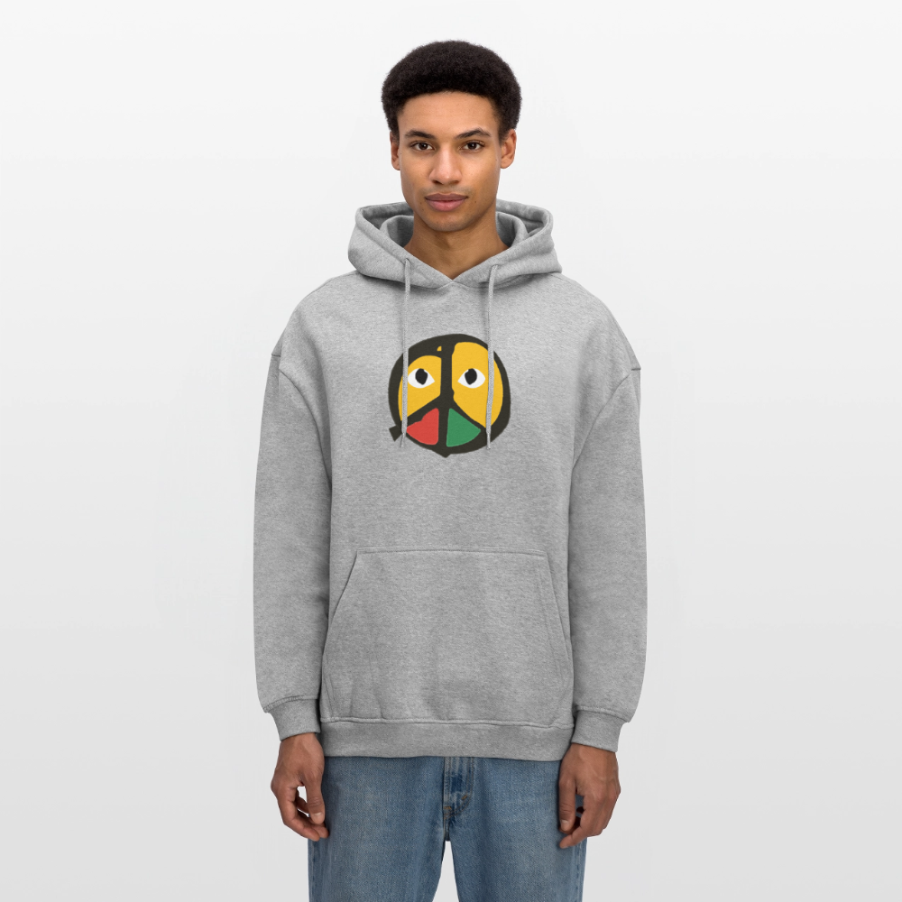"Peace From The Other Side" (Oversized Unisex Hoodie) - heather grey