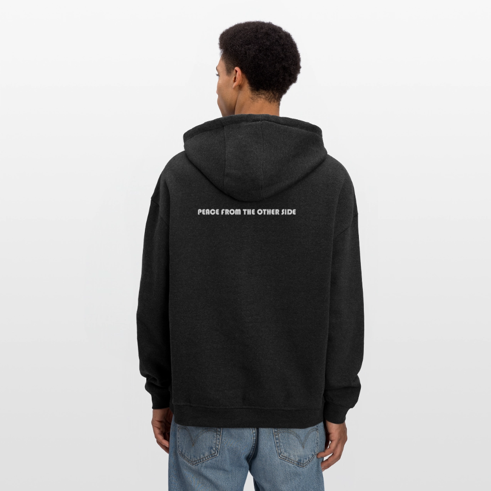"Peace From The Other Side" (Oversized Unisex Hoodie) - charcoal grey