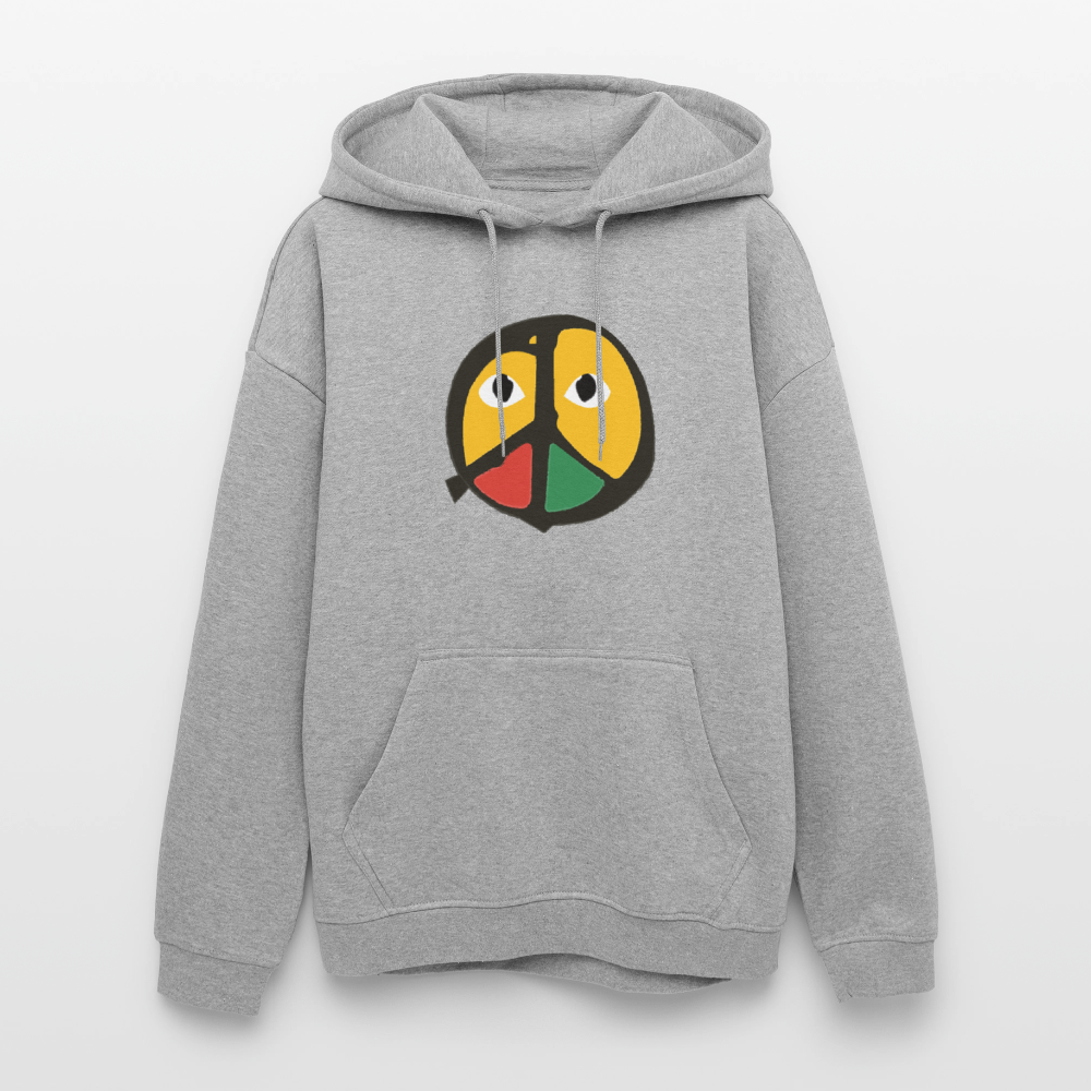"Peace From The Other Side" (Oversized Unisex Hoodie) - heather grey