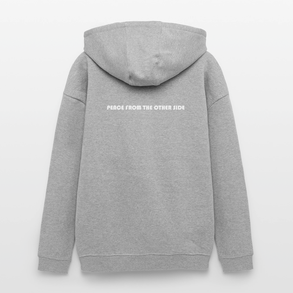 "Peace From The Other Side" (Oversized Unisex Hoodie) - heather grey
