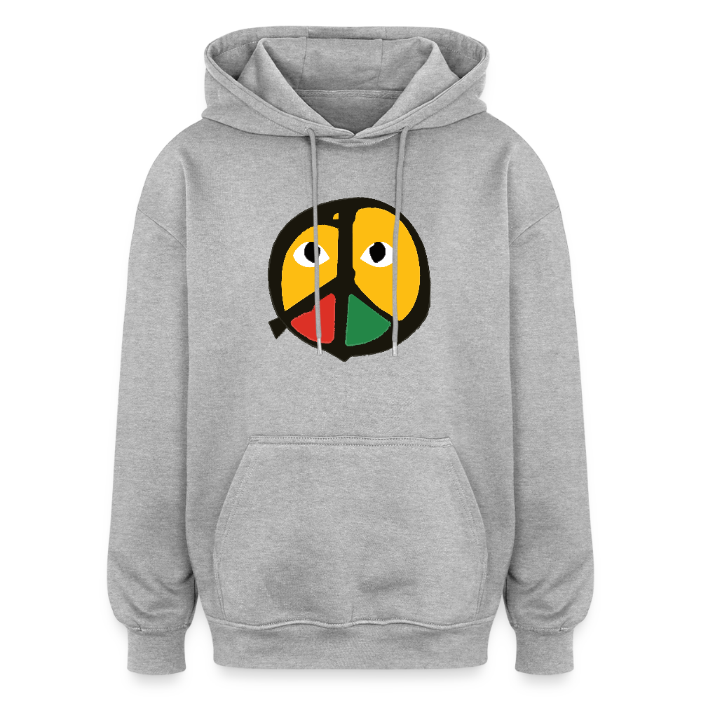 "Peace From The Other Side" (Oversized Unisex Hoodie) - heather grey