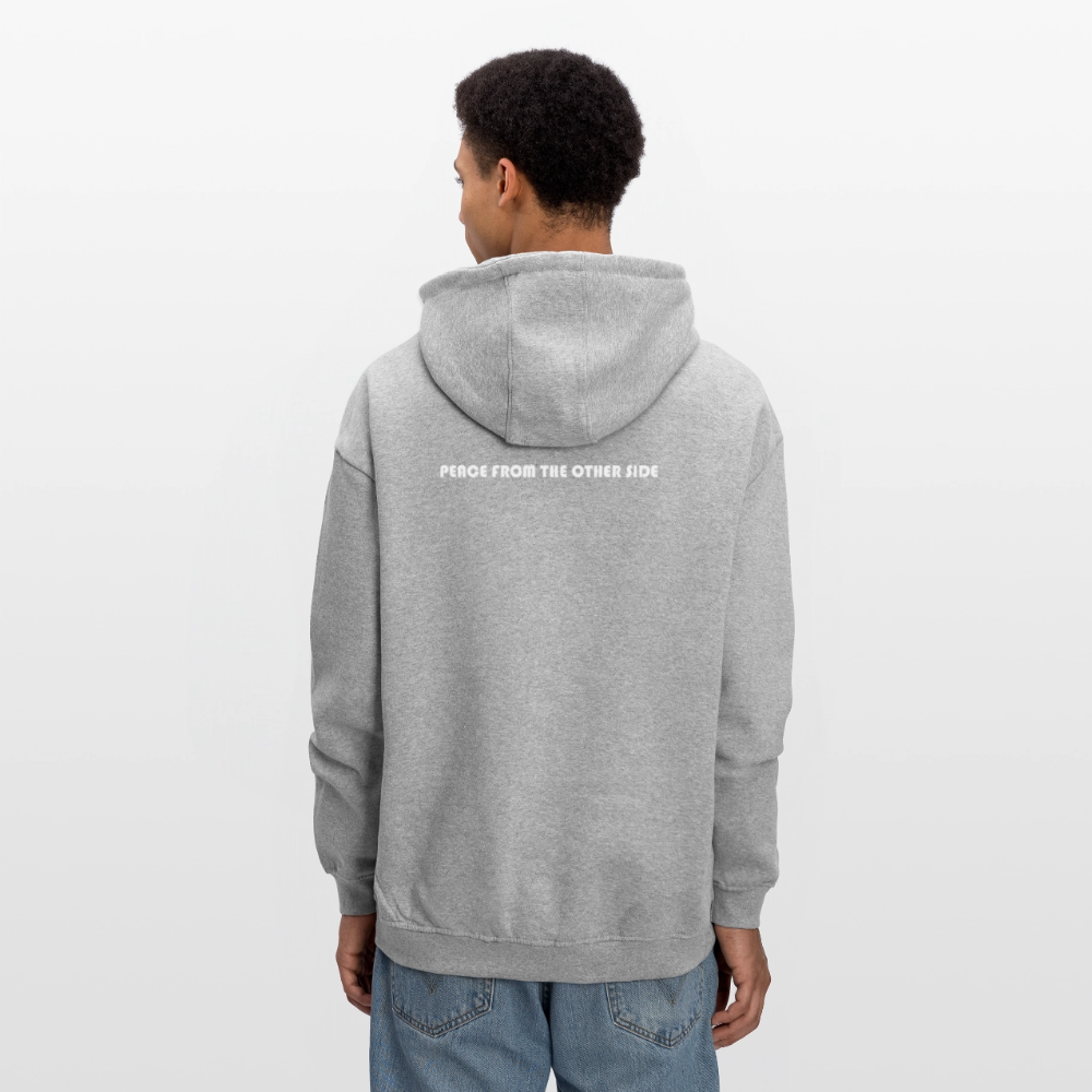 "Peace From The Other Side" (Oversized Unisex Hoodie) - heather grey