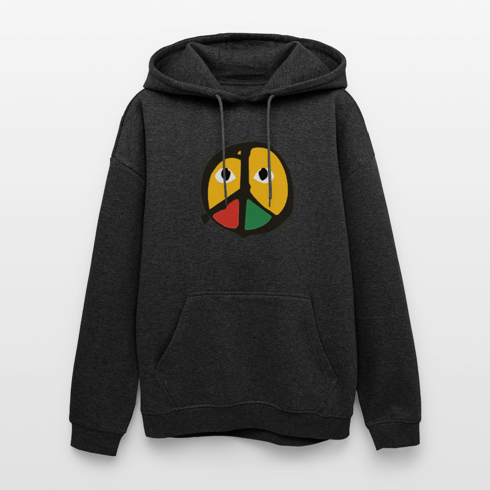 "Peace From The Other Side" (Oversized Unisex Hoodie) - charcoal grey